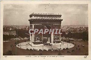 Seller image for Carte Postale Ancienne Paris L'Arc de Triomphe et la Place de l'Etoîle for sale by CPAPHIL