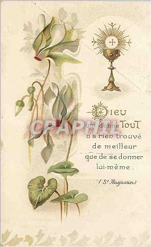 Seller image for Carte Postale Ancienne Dieu qui donne Tout n'a rien trouve de meilleur que de se donner Lui Meme for sale by CPAPHIL