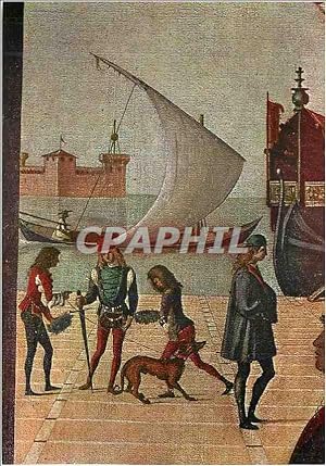 Bild des Verkufers fr Carte Postale Moderne Vittore Carpaccio (1465 ca 1526) Arrivee des Ambassadeurs a la Cour du Roi de Bretagne (detail) zum Verkauf von CPAPHIL