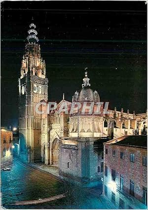 Carte Postale Moderne Toledo vue Nocturne