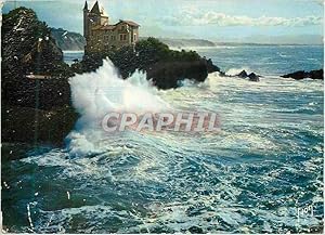 Seller image for Carte Postale Moderne Biarritz Cote d'Argent (Basses Pyrenees) Gros temps sur les Rochers du Halde for sale by CPAPHIL