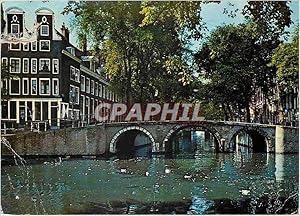 Carte Postale Moderne Amsterdam Pont sur le Leidsegracht