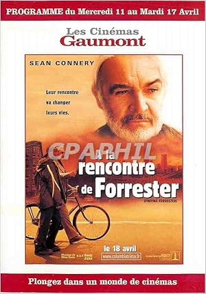 Bild des Verkufers fr Carte Postale Moderne Les Cinemas Gaumont Sean Connery a la Rencontre de Forrester Veloc Cycle zum Verkauf von CPAPHIL