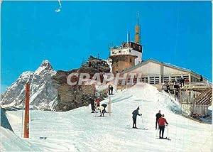 Carte Postale Moderne Vallée d'Aoste Cervinia Breuil Plateau Rosa m 3485 et M Cervin m 4484