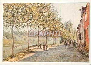 Bild des Verkufers fr Carte Postale Moderne Sisley Alfred Ne a Paris 1839 Mort a Moret sur Loing 1899 Matin de Juin a Saint Mammes zum Verkauf von CPAPHIL