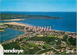 Carte Postale Moderne Hendaye vue générale La Baie de Chingudy au fond l'Espagne