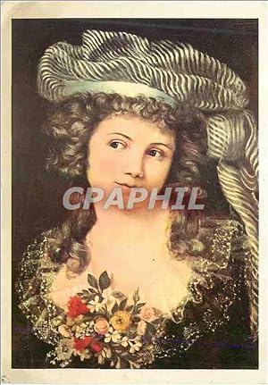Image du vendeur pour Carte Postale Moderne Les Chefs d'oeuvre du Musee de Besancon Gustave Courbet (1819 1877) Portrait de jeune femme (a la maniere de Labille mis en vente par CPAPHIL