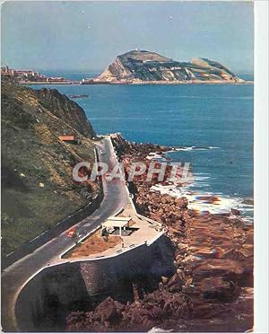 Carte Postale Moderne Zarauz Route de la Cote et souris de Guetaria