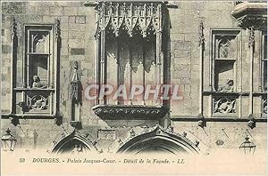 Carte Postale Ancienne Bourges Palais Jacques Coeur Detail de la Façade
