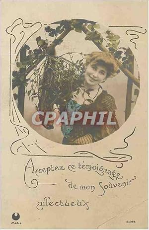Imagen del vendedor de Carte Postale Ancienne Acceptez ce temoignage de mon souvenir affectueux a la venta por CPAPHIL