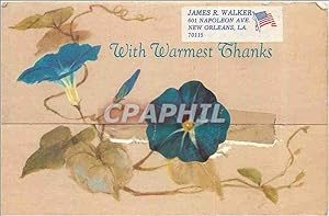 Seller image for Carte Postale Ancienne James R Walker Napoleon Ave New Orleans with warmest thanks Fleurs for sale by CPAPHIL