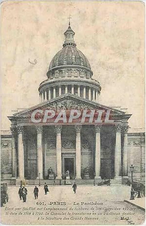 Seller image for Carte Postale Ancienne Paris Le Pantheon Eleve par Souflot sur l'emplacement du tombeau de Ste Genevieve 422 512 Il date de 1764 de 1764 a for sale by CPAPHIL