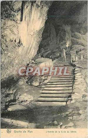 Carte Postale Ancienne Grotte de Han L'Entrée de la Salle du Dome