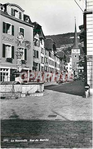 Carte Postale Moderne La Neuveville Rue du Marche