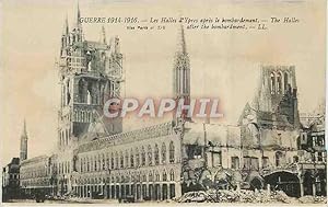 Carte Postale Ancienne Guerre 1914 1916 Les Halles d'Ypres apres le Bombardement Militaria