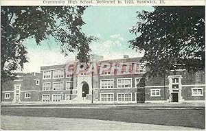 Carte Postale Moderne Community High School Dedicated in 1922 Sandwich