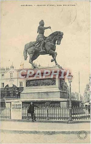 Carte Postale Ancienne Orleans Jeanne d'Arc par Foyatier Courses d'Orleans
