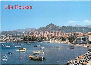 Carte Postale Moderne L'île Rousse La Ville vue du Port