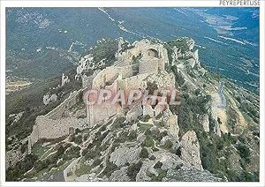 Carte Postale Moderne Château de Peyrepertuse (Aude) Message du Sud vue du Château féodal depuis ...