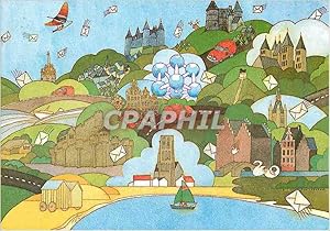 Bild des Verkufers fr Carte Postale Moderne Fantaisie Cerf Volant Bateau Chteau zum Verkauf von CPAPHIL
