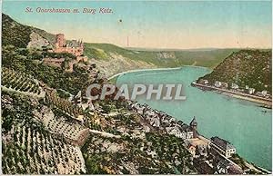 Carte Postale Ancienne St Goarshausen m Burg Katz