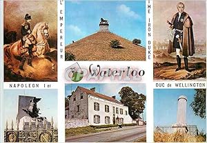 Carte Postale Moderne Waterloo l'Empereur Napoleon Ier Duc de Wellington la Caillou Monuments fra...