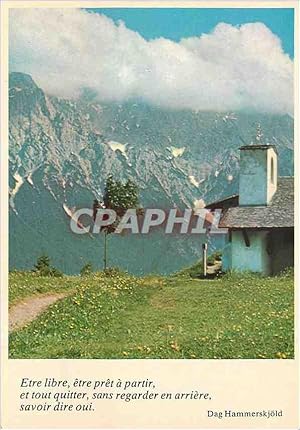 Bild des Verkufers fr Carte Postale Ancienne Etre Libre Etre Pret a Partir et tout Quitter sans Regarder en Arriere Savoir dire Oui Dag Hammerskjold zum Verkauf von CPAPHIL