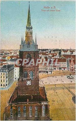 Carte Postale Ancienne Halle a S Total mit Rotem Turm