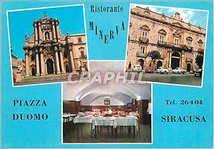 Bild des Verkufers fr Carte Postale Moderne Siracusa Piazza Duomo Minerva Restaurant International Cuisine typique Locale zum Verkauf von CPAPHIL