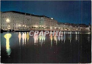 Carte Postale Moderne Trieste Promenade au long de la Mer (Nocturne)