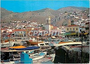 Seller image for Carte Postale Moderne Grece Hydra vue Partielle du Port Bateaux for sale by CPAPHIL