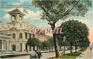 Carte Postale Ancienne Habana Prado y Residencia del Gral J M Gomez