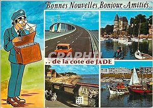 Image du vendeur pour Carte Postale Ancienne La Cote de Jade de l'Estuaire de la Loire a la Vendee Deroule son Ruban de Plages au Gre des Falaises Bonnes Nouvell mis en vente par CPAPHIL