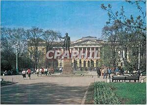 Image du vendeur pour Carte Postale Moderne Leningrad The Russian Museum and Statue of Alexander Pushkin mis en vente par CPAPHIL