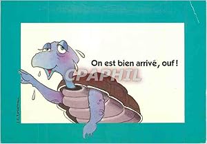 Image du vendeur pour Carte Postale Moderne Animots Doux On est bien arrive ouf Tortue mis en vente par CPAPHIL