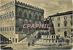 Carte Postale Moderne Perugia Le Palais des Prieurs et la Grande Fontaine