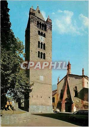 Carte Postale Moderne Aosta Clocher de la Collegiale de S Orso