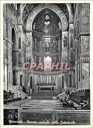 Carte Postale Moderne Monreale Nef Centrale de la Cathédrale Christ