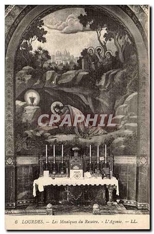 Image du vendeur pour Lourdes Carte Postale Ancienne Les mosaiques du Rosaire L'agonie mis en vente par CPAPHIL