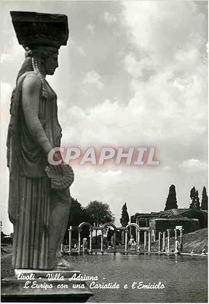 Carte Postale Moderne Tivoli Villa Adriana L'Euripo con una Cariatide e l'Emiciclo L'Euripe avec ...