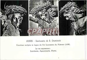 Carte Postale Moderne Assisi St Damien Crucifix Sculpte dans le Bois (Fra Innocenzo da Palermo 16...