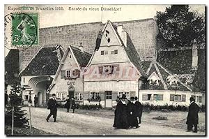 Belgie Belgique Bruxelles Carte Postale Ancienne Exposition de 1910 Entrée du vieux Dusseldorf