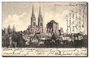 Seller image for Moulins Carte Postale Ancienne Cathdrale et prison for sale by CPAPHIL