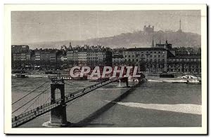 Lyon Carte Postale Ancienne La passerelle du college