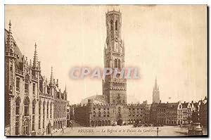 Seller image for Belgie Belgique Bruges Carte Postale Ancienne le beffroi et le palais du gouverneur for sale by CPAPHIL