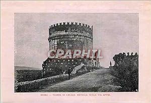 Seller image for Carte Postale Ancienne Roma Tomba di Cecilia Metella Sulla via Appia for sale by CPAPHIL