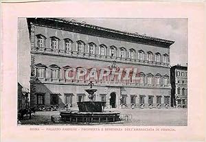 Image du vendeur pour Carte Postale Ancienne Roma Palazzo Farnese Proprieta e Residenza dell'Ambasciata di Francia mis en vente par CPAPHIL