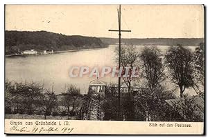 Allemagne Gruss aus Grunheide Carte Postale Ancienne Blick auf den Peetzsee