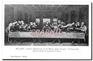 Seller image for Italie Italia Milano Carte Postale Ancienne Antico Refettorio di S MAria delle Grazie (Leonardo da Vinci) for sale by CPAPHIL