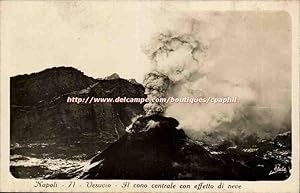 Imagen del vendedor de Italie italia Napoli Carte Postale Ancienne Vesuvio il cono centrale con effetto di neve a la venta por CPAPHIL